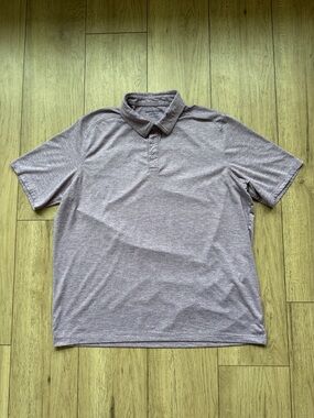 Johnston & Murphy Performance Polo Shirt Men’s XL Purple Heather Stretch Golf